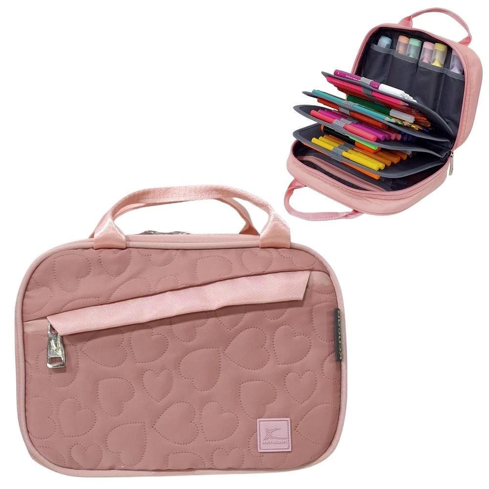 Cartuchera Organizadora XL Kengar - Rosa Pastel